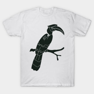 hornbill perching on a branch T-Shirt